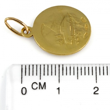 18ct gold 3.2g St Christopher Pendant